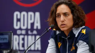 La entrenadora de la Real Sociedad, Natalia Arroyo, este viernes en La Romareda.