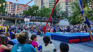 El Circo Social este sábado en el Parque de la Memoria de Zaragoza.