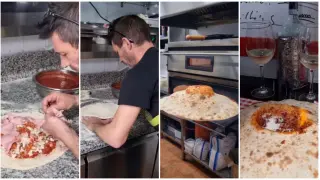 El proceso de elaboración de la pizza Vulcano.
