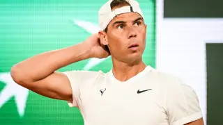 Entrenamiento de Rafa Nadal en París para afrontar Roland Garros 2024