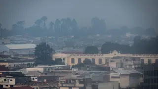Nube de contaminación sobre la Ciudad de Guatemala