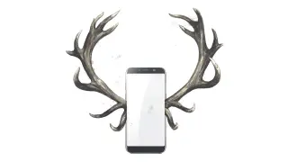 Imagen de un dispositivo móvil con cuernos.