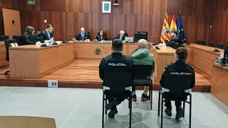 El acusado, durante el juicio celebrado este miércoles en la Audiencia Provincial de Zaragoza.