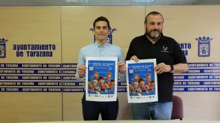 Escribano y García en la presentación del III Torneo Rugby Ciudad de Tarazona