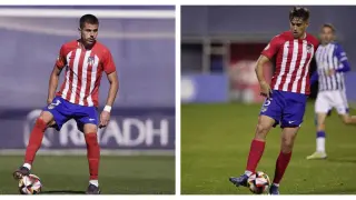 Marco Moreno y Kostis, en partidos del Atlético de Madrid B