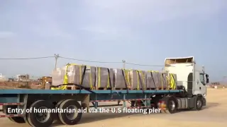 Solo 127 camiones entran a Gaza en una semana a través del muelle flotante de EE.UU.