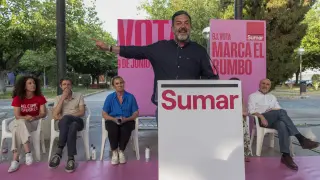 El candidato a las elecciones europeas por Sumar Manu Pineda