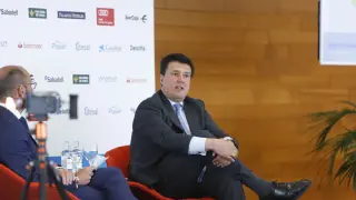 El fundador y CEO de Merlin Properties, Ismael Clemente, en la entrevista realizada por el Presidente de ADEA Aragón.