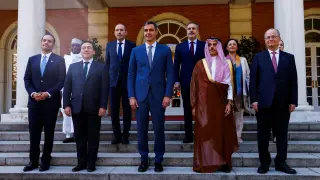 El presidente del Gobierno se ha reunido con los miembros del Comité Ministerial Árabe-Islámico sobre Gaza, un día después de que España haya reconocido formalmente el Estado de Palestina.