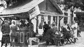 Puesto de refrescos en Zaragoza, en 1928.