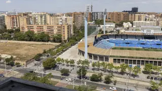 Entorno del estadio de La Romareda, que se transformará en una gran plaza.