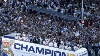 Real Madrid celebration after winning their 15th UEFA Champions League Title