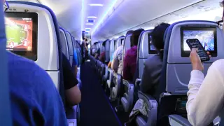 Foto de recurso del interior de un avión