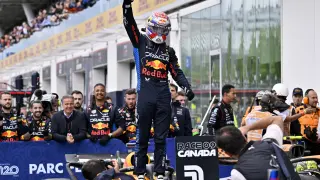 Max Verstappen celebra la victoria en el Gran Premio de Canadá en Montreal