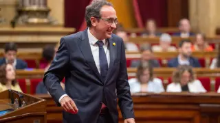 El recién elegido presidente del Parlament de Catalunya, Josep Rull, durante el pleno de constitución de la XV legislatura del Parlament de Cataluña