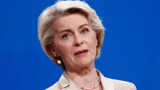 La presidenta de la Comisión Europea y candidata del Partido Popular Europeo, Ursula von der Leyen, celebra los resultados en las elecciones europeas