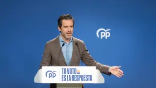 Rueda de prensa del portavoz y vicesecretario de Cultura del PP, Borja Sémper, tras ganar las elecciones europeas