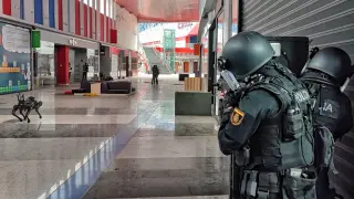 Simulacro de toma de rehenes en el centro comercial Plaza Imperial de Zaragoza