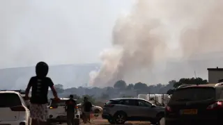 Humo e incendios en la frontera entre Israel y el Líbano tras los ataques del Líbano
