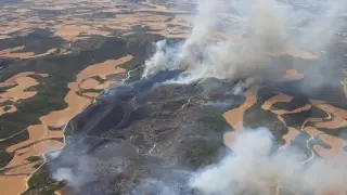 Incendio declarado en el término municipal de Orés