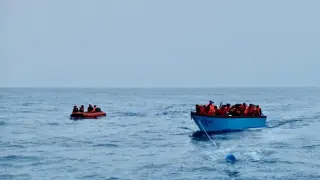 La operación de rescate se produjo frente a las costas de Lampedusa