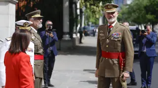 El rey Felipe VI, en la entrega de diplomas de las Fuerzas Armadas.
