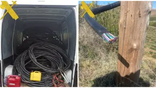 Robo de cable de hilo telefónico en Teruel