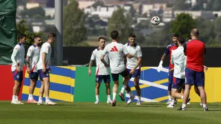 Último entrenamiento de la Selección Española antes de enfrentarse a Italia.