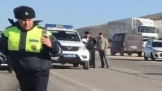 Policía en Daguestán, Rusia.