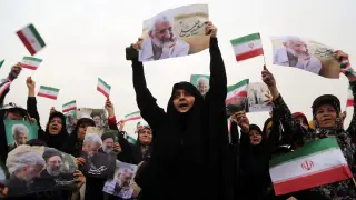 Seguidoras del candidato Saeed Jalil en Teherán