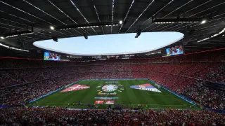 Eurocopa 2024: partido Dinamarca-Serbia, del grupo C, en el Allianz Arena de Múnich