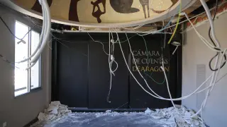 Obras en La Romareda: El Cubo, sede de la Cámara de Cuentas de Aragón en Zaragoza, de mundanza