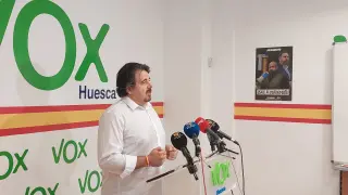 José Luis Rubió durante la rueda de prensa este jueves en la sede del partido para hacer balance del primer año de mandato del PP.