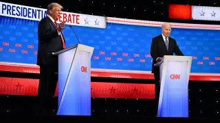 Debate previo a las elecciones estadounidenses entre Donald Trump y Joe Biden.