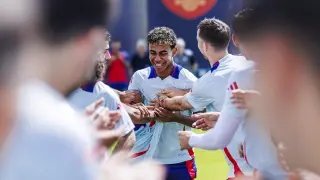 Eurocopa: entrenamiento de la selección de España para preparar el partido contra Georgia