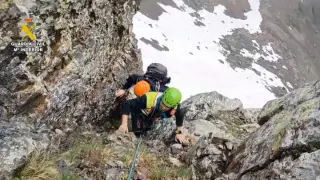 Rescate de un senderista enriscado en el pico Gran Facha, en Sallent