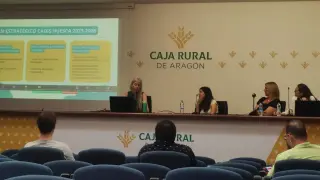 Asamblea de Cadis Huesca, celebrada en el salón de actos de la Caja Rural de Aragón.