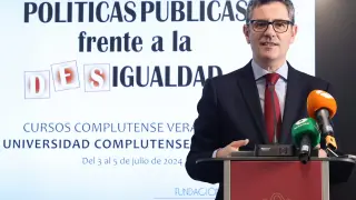 El ministro de la Presidencia, Justicia y Relaciones con las Cortes, Félix Bolaños.