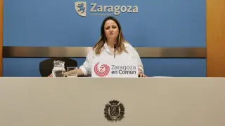 La portavoz del ZEC en el Ayuntamiento de Zaragoza, Elena Tomás.