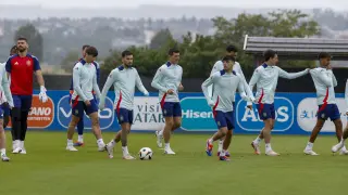 Entrenamiento de la selección española