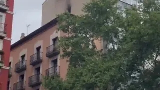 Susto por un incendio en el Coso de Zaragoza