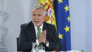 El ministro de Política Territorial y Memoria Democrática, Ángel Víctor Torres, este martes durante rueda de prensa posterior el Consejo de Ministros