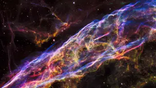 Fotografía de los restos de la Nebulosa del Velo tomada por la NASA el 16 de abril de 2015