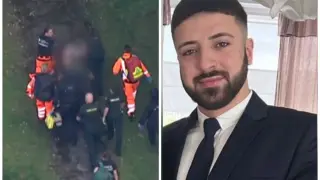 Captura de Sky News: La Policía británica y los paramédicos detienen a Kyle Clifford como sospechoso de la muerte de las 3 mujeres.