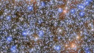 Imagen que muestra la región central del cúmulo globular Omega Centauri, donde se encontraron las fuertes y convincentes evidencias de la existencia de un agujero negro de masa intermedia.