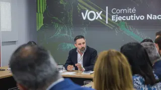 Santiago Abascal preside el Comité Ejecutivo Nacional de Vox.