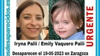 Iryna Palii y Emily Vaquero Palii, en mayo de 2023 cuando el padre, Alejandro Vaquero, denunció su desaparición.