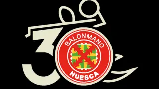 El logotipo que funde los dos escudos del Bada Huesca.