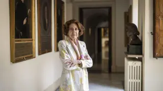 Carmen Iglesias, en la Real Academia de la Historia.