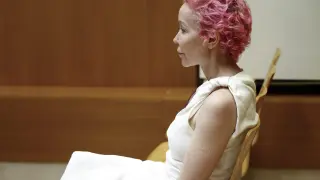 Ángela Dobrowolski, exmujer del productor televisivo Josep Maria Mainat, durante el juicio en la que está acusada de haber intentado asesinarlo en 2020.